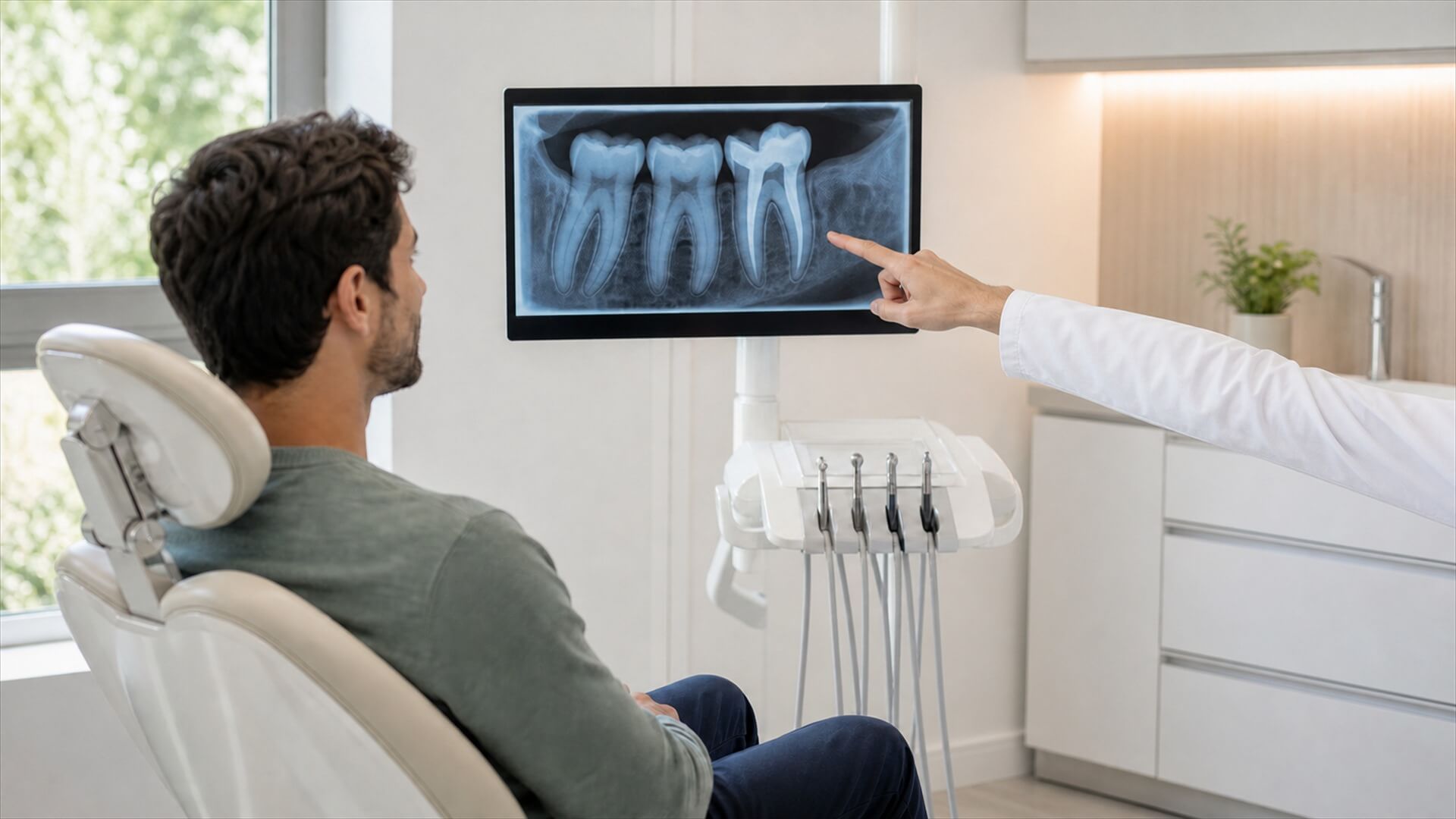 Radiografía dental para valorar el estado de las raíces antes de una endodoncia